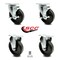 Service Caster 5 Inch Phenolic Swivel Top Plate Caster Set with 2 Brakes 2 Rigid SCC-20S514-PHR-TLB-2-R-2 - alternate 4